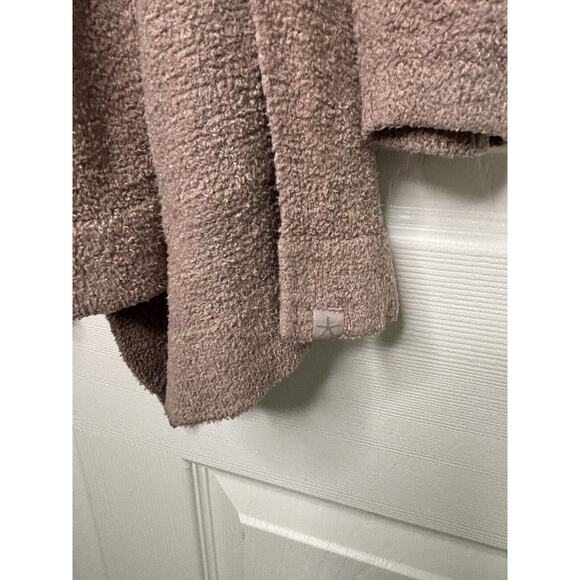 Barefoot Dreams Resort Cardi Hooded brown Knit Sweater CozyChic Lite Sz MED - Picture 4 of 10